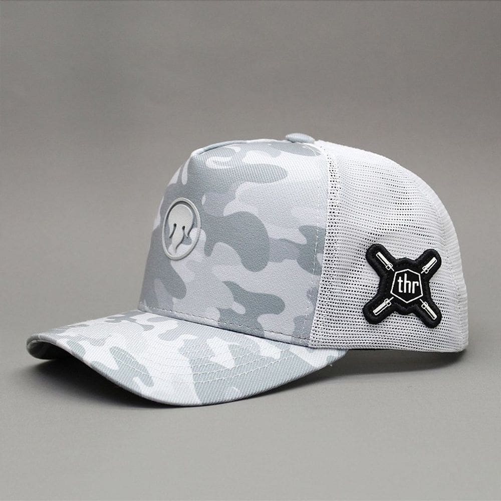 Boné Thruster Camulado - Branco e Cinza
