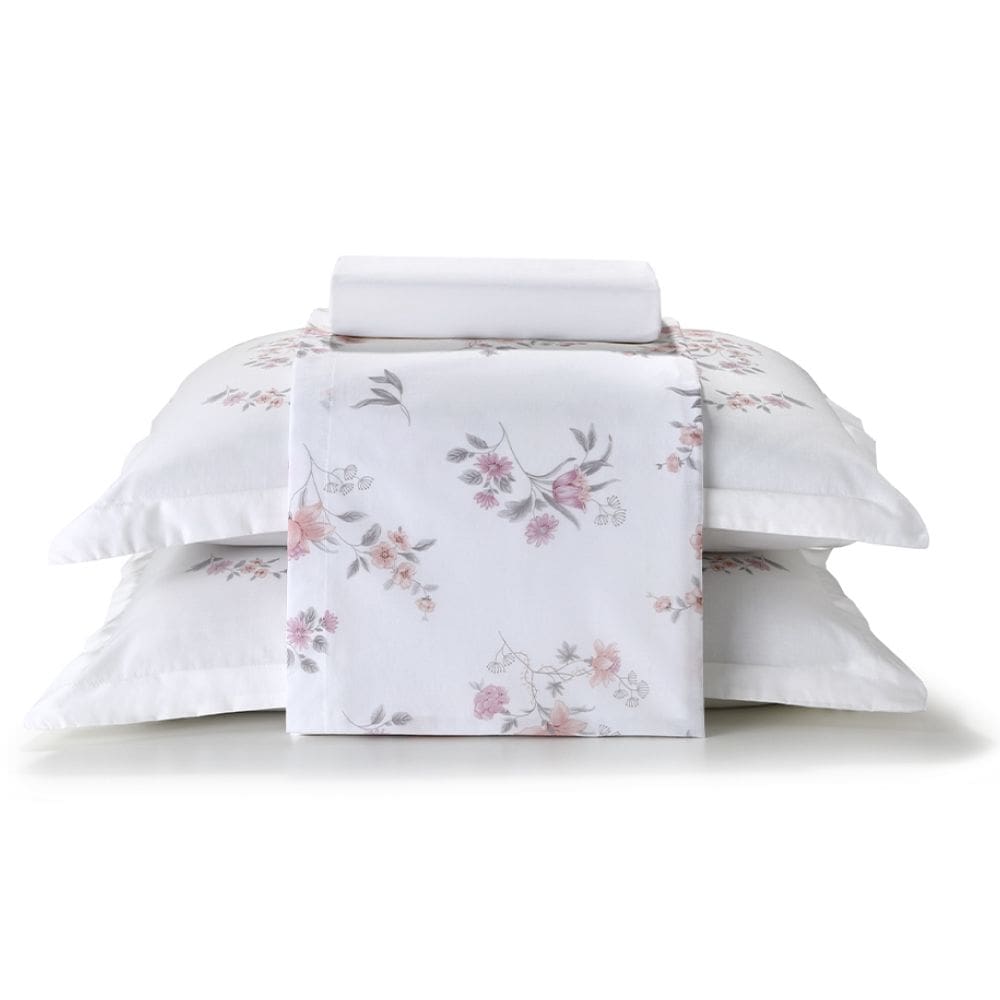 Jogo de Cama Casal 100% Algodao Percal 180 Fios Uni Dohler Kit 4 Pecas