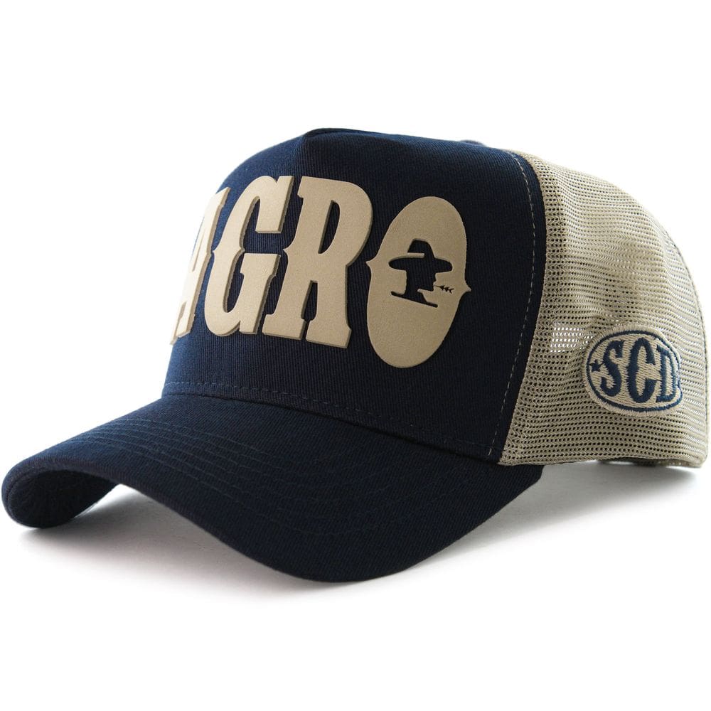 Boné Sacudido`s - Agro - Marinho -Tamanho Especial