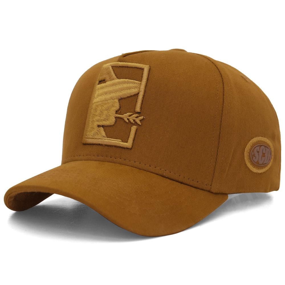 Boné Sacudido`s - Logo Quadrado - Marrom Ocre