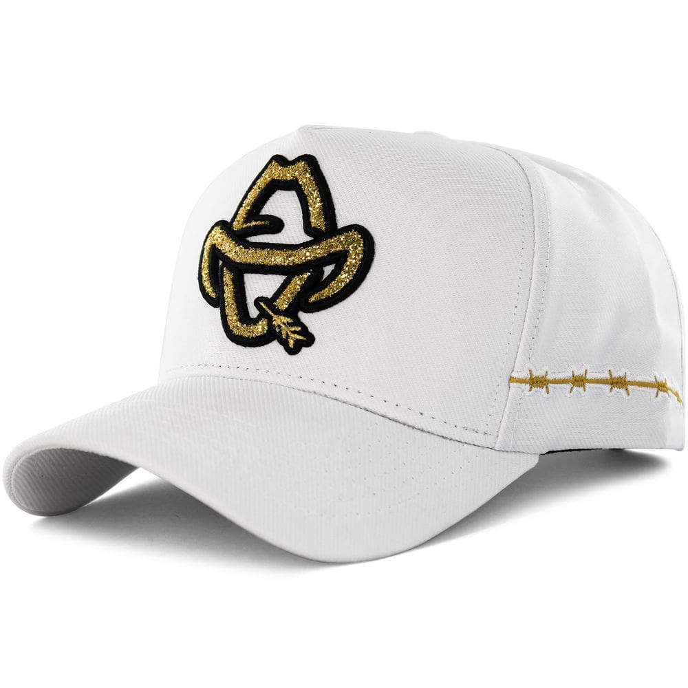 Boné Sacudido`s - Logo Estilizado Dourado - Bege