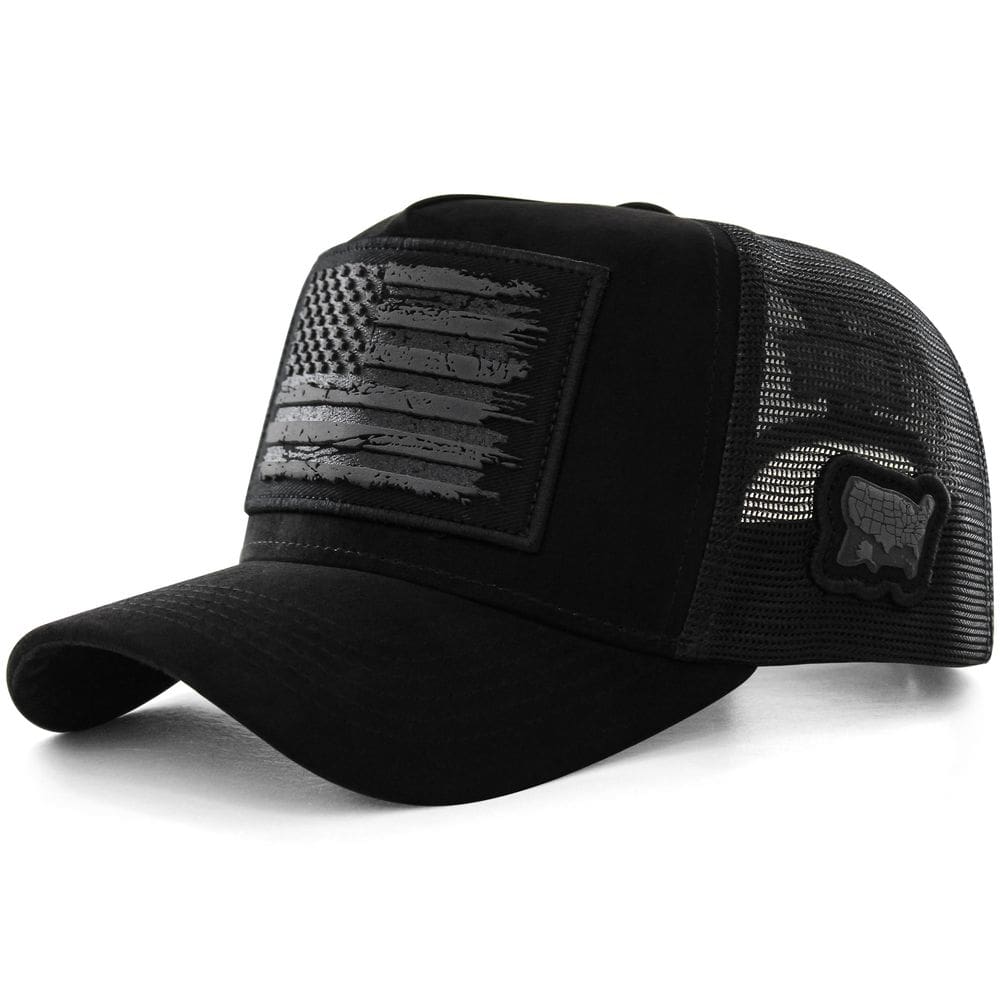 Boné Bão Nu Mundo - Estados Unidos - Camurça Preta - Tamanho Especial