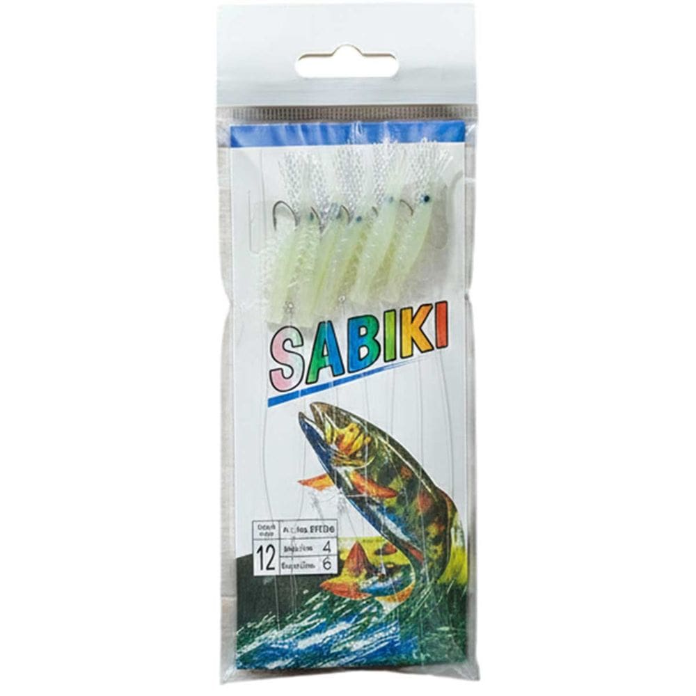 Isca Artificial Pesca Sabiki 5 Camarao Fluorescente Para Lambari Robalo Tainha Uso Mar Rio Lago Pescaria Esportiva
