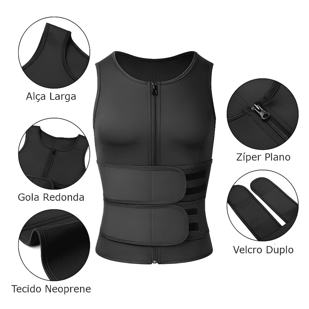 Regata Cinta Modeladora Termica Compressão Abdominal Masculina Tamanho:XL