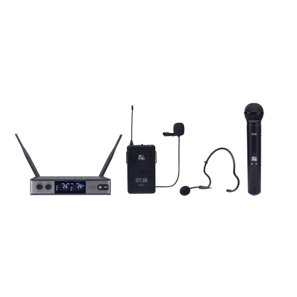 Microfone Sem Fio Duplo Dylan Udx 05 Mão Lapela Headset