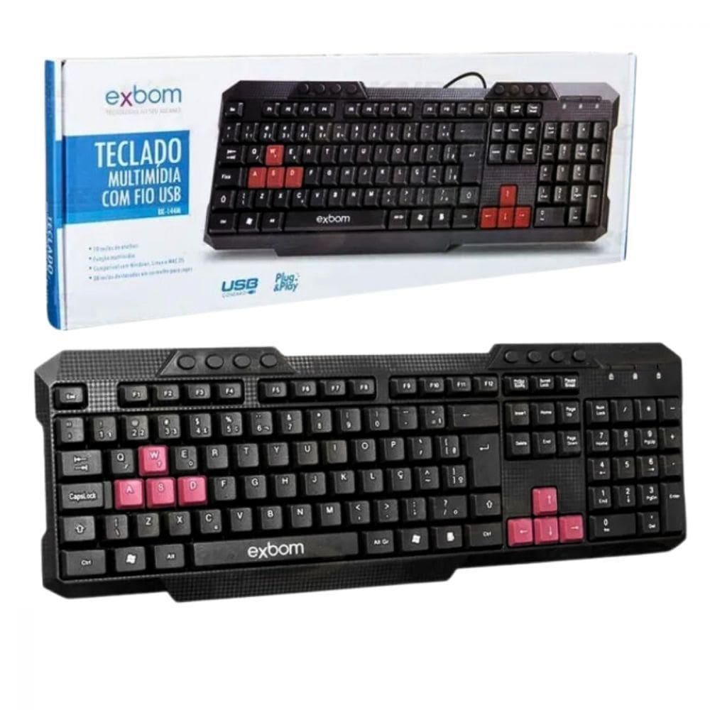 Teclado Multimídia Semi Mecânico Tecla Game