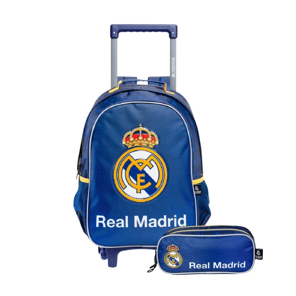 Mochila de Rodas Estojo Real Madrid CF Futebol Infantil
