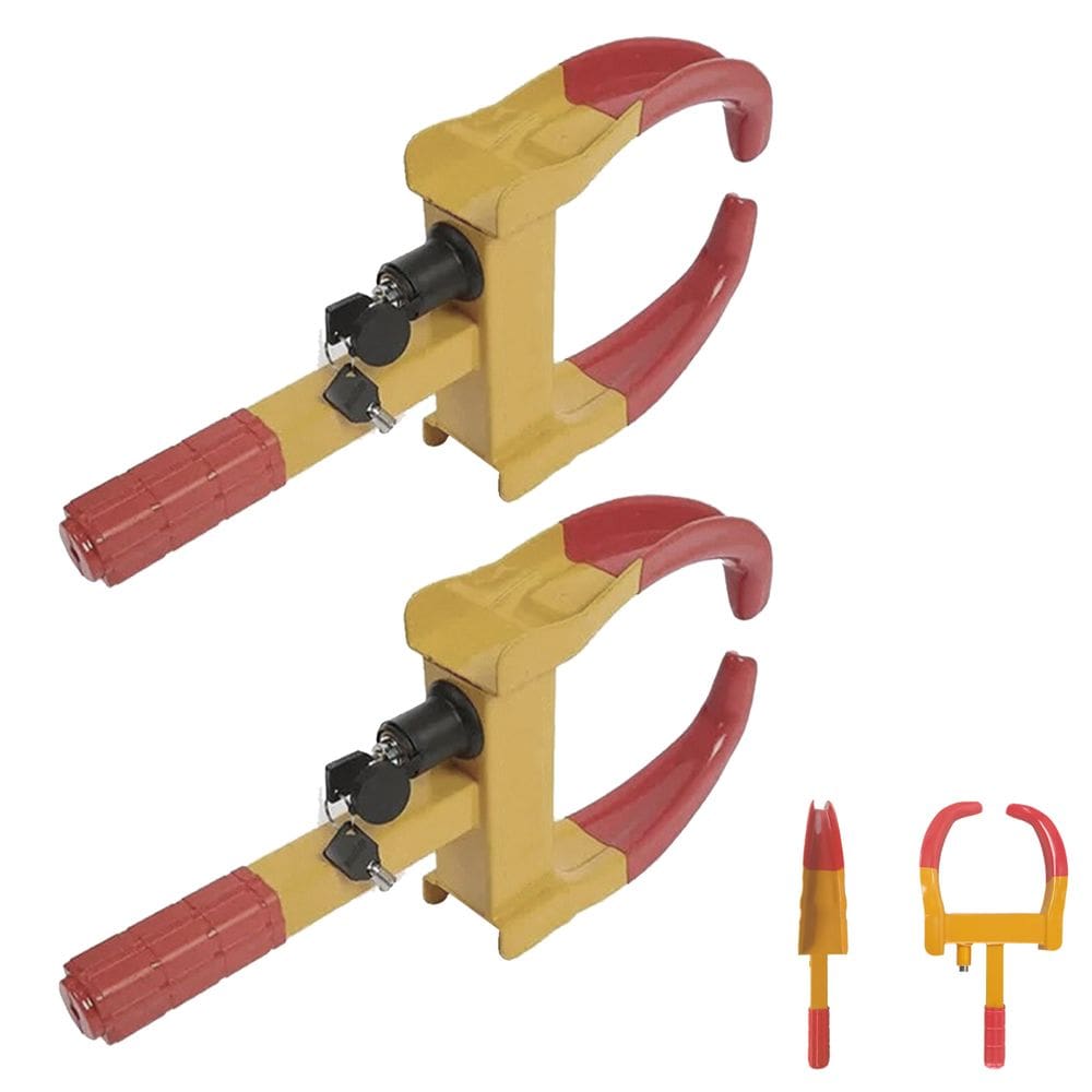 Trava de Pneu Universal Kit 2 Uni Bloqueador De Roda Carro Moto Antifurto Seguranca Roubo Reboque Veiculo Auto