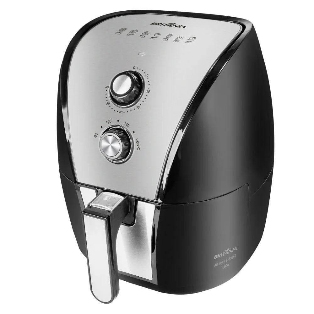Fritadeira Eletrica Sem Oleo Air Fryer Britânia 5 Litros Bfr40 Preto 110V