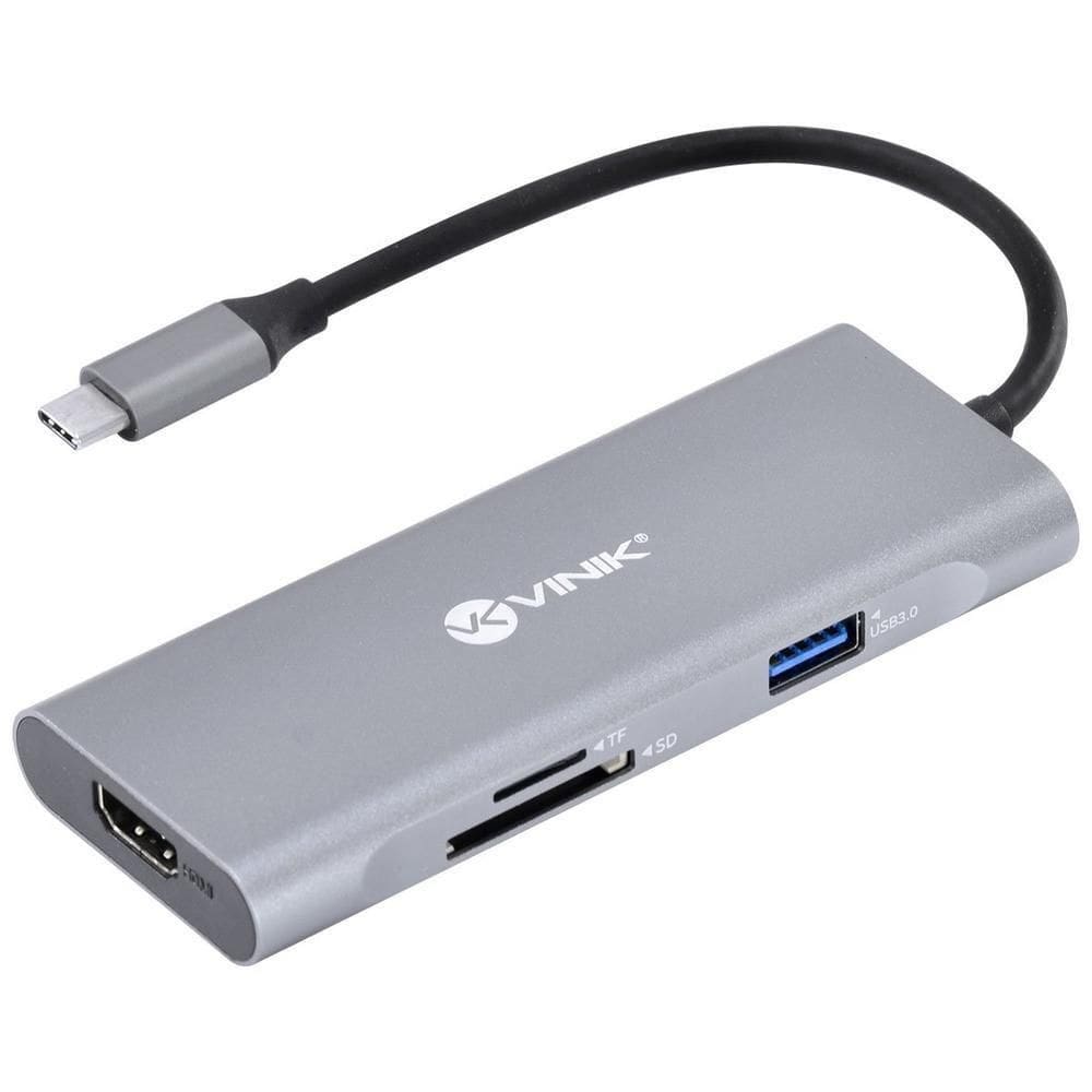 Hub Usb Tipo C - Type C 7 Em 1 Com 3 Usb 3.0 + Leitor...