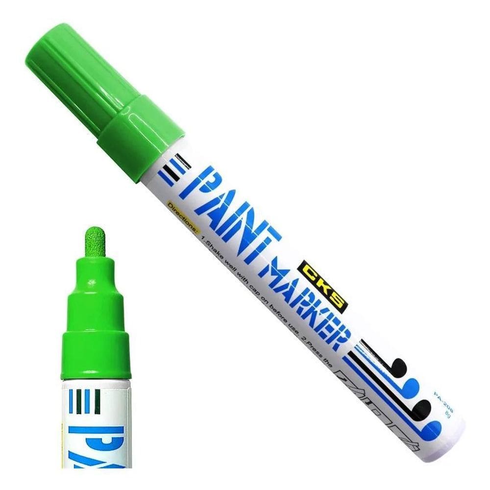 Caneta Permanente Cks: Metal, Vidro, Plásti Verde-Claro