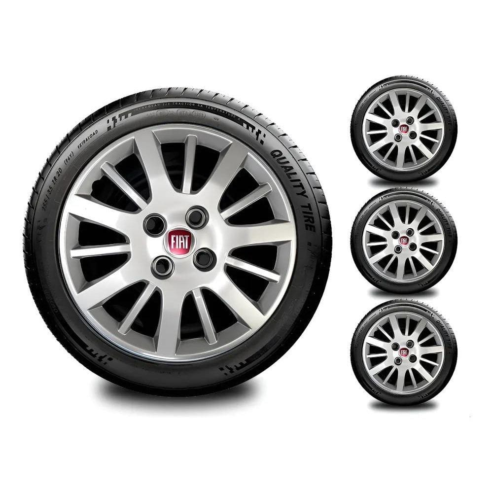 Calota Siena Palio Aro 14  Fiat Prata  Jogo