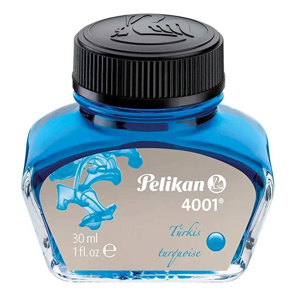 Tinta Caneta Tinteiro Pelikan 4001: Cores Vibran Azul Turque