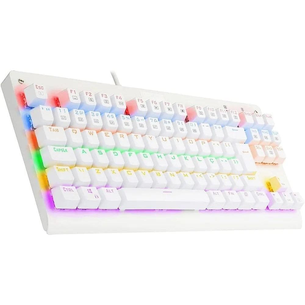 Redragon Dark Avenger Tkl: Teclado Mecânico Hotswap Branco