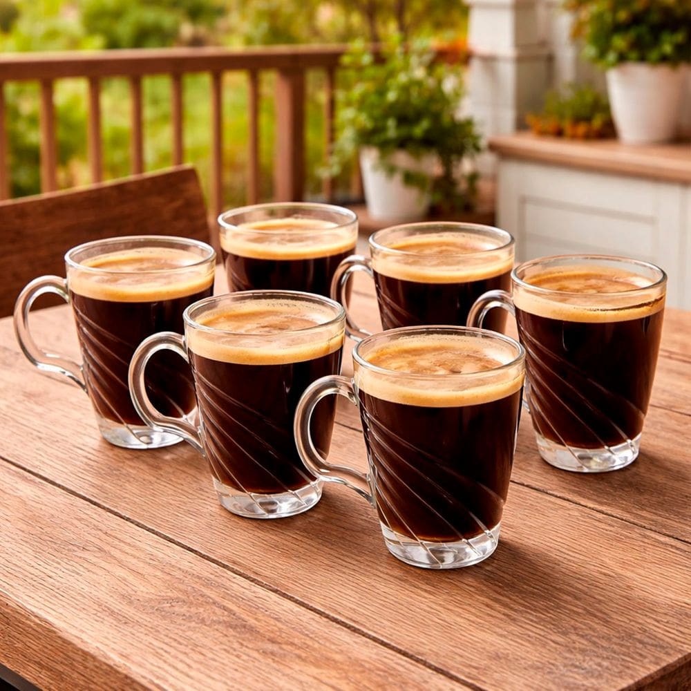 Canecas Copo Xícara Chocolate Chá Café Vidro 230ml Kit 12pçs