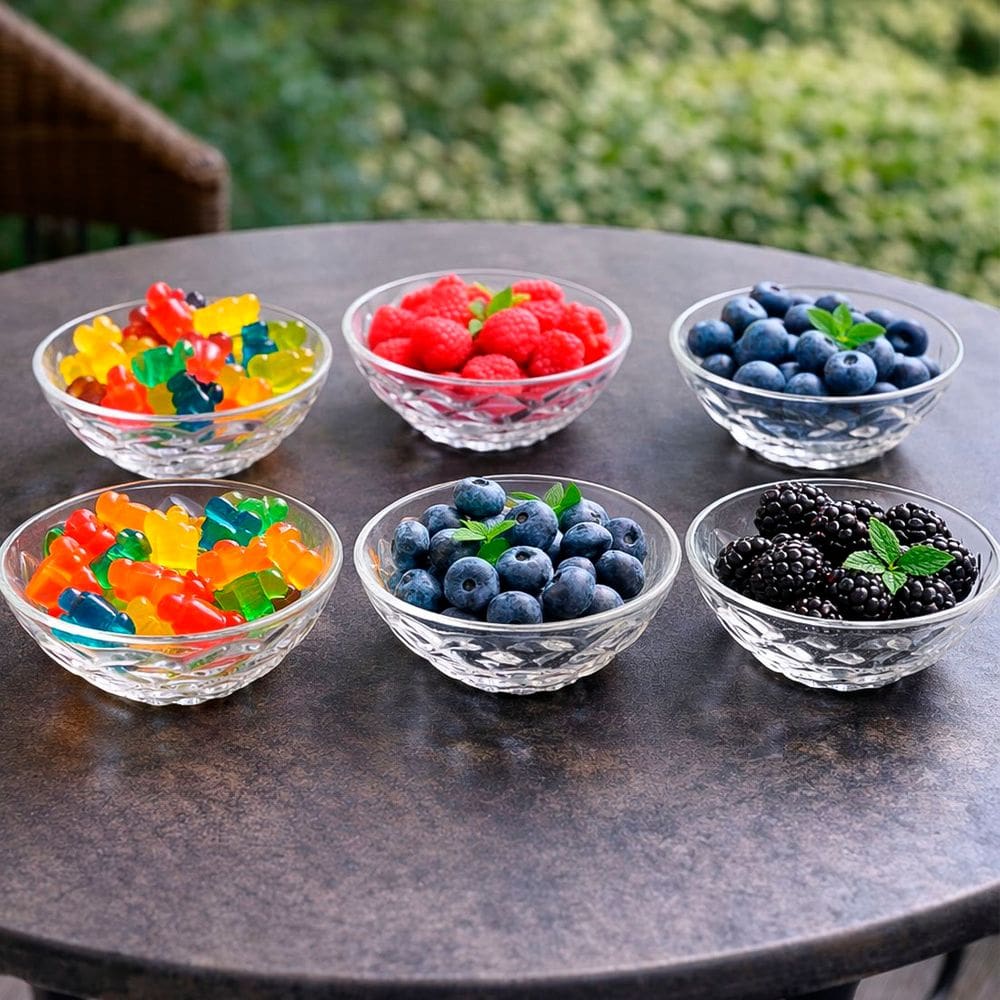 Jogo Tigelas Bowl Sorvete Sobremesa Vidro De 165ml Kit 6pçs