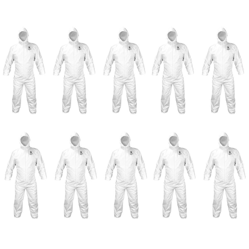 Kit 10 Macacão de Segurança Descartável TNT Proteção Química Pintura Laboratório KT6 Kalipso