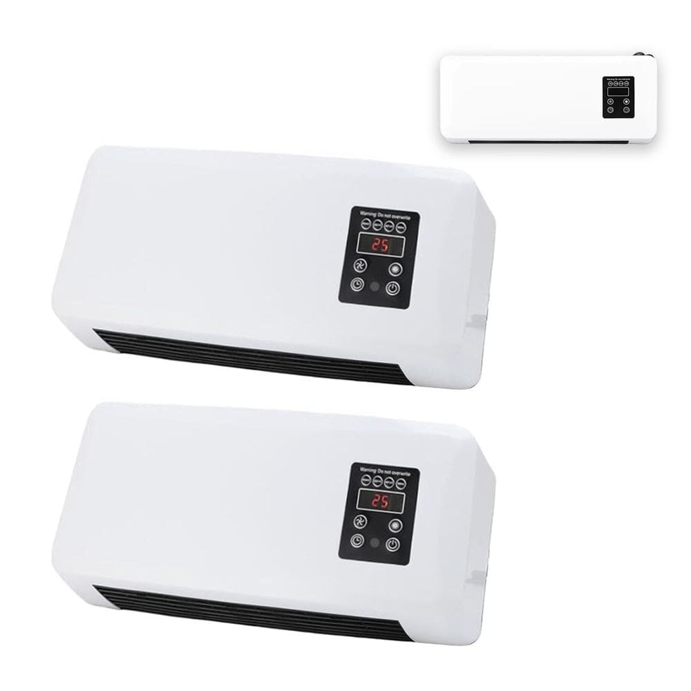 Aquecedor Kit 2 Uni Climatizador Ventilador de Parede 3 em 1 Controle Remoto Refrigera Seca Roupa Ajuste de Temperatura