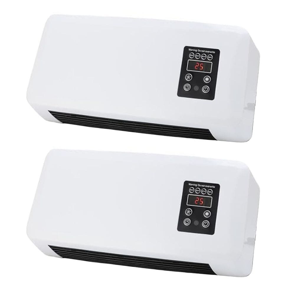 Aquecedor Kit 2 Uni Climatizador 3 em 1 Ventilador de Parede Refrigera Seca Roupa Controle Remoto Ajuste de Temperatura