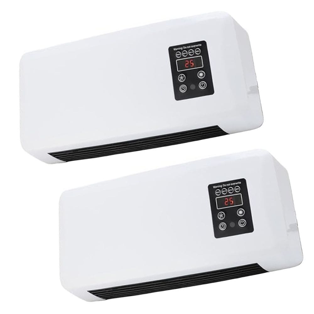 Aquecedor Kit 2 Uni Climatizador 3 em 1 Ventilador de Parede Controle Remoto Seca Roupa Refrigera Ajuste de Temperatura