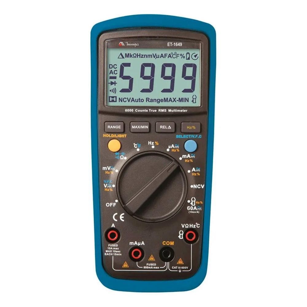Multímetro Digital True Rms Et-1649 Minipa: Potência E Preci