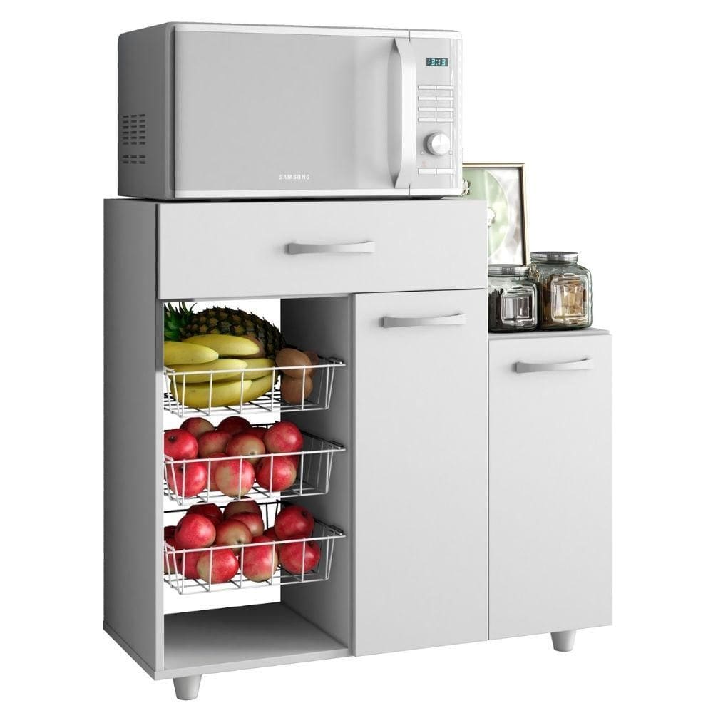 Balcao Para Forno Com Fruteira 2 Portas 90 cm ARMoveis