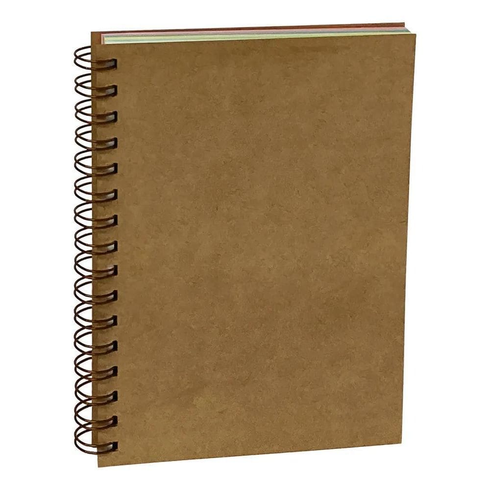 Caderno A5 Colorido Capa Dura Wire-O Miolo Colorido