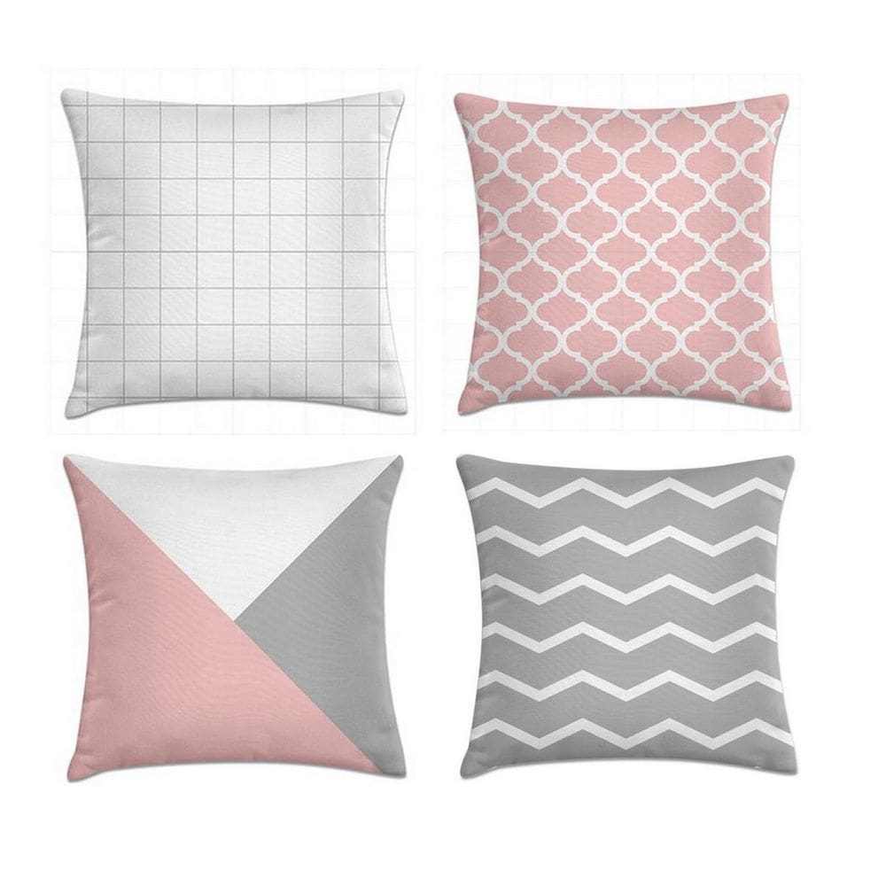 Kit 4 Capas Almofada Formas Geométricas Decor 45X45