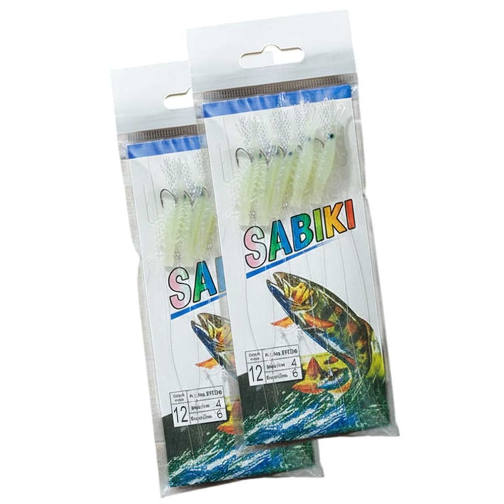 Sabiki Isca Camarao Artificial Pescaria Kit 2 Uni Anzol 12 Lambari Robalo Tainha Uso Mar Rio Lago Pesca Esportiva