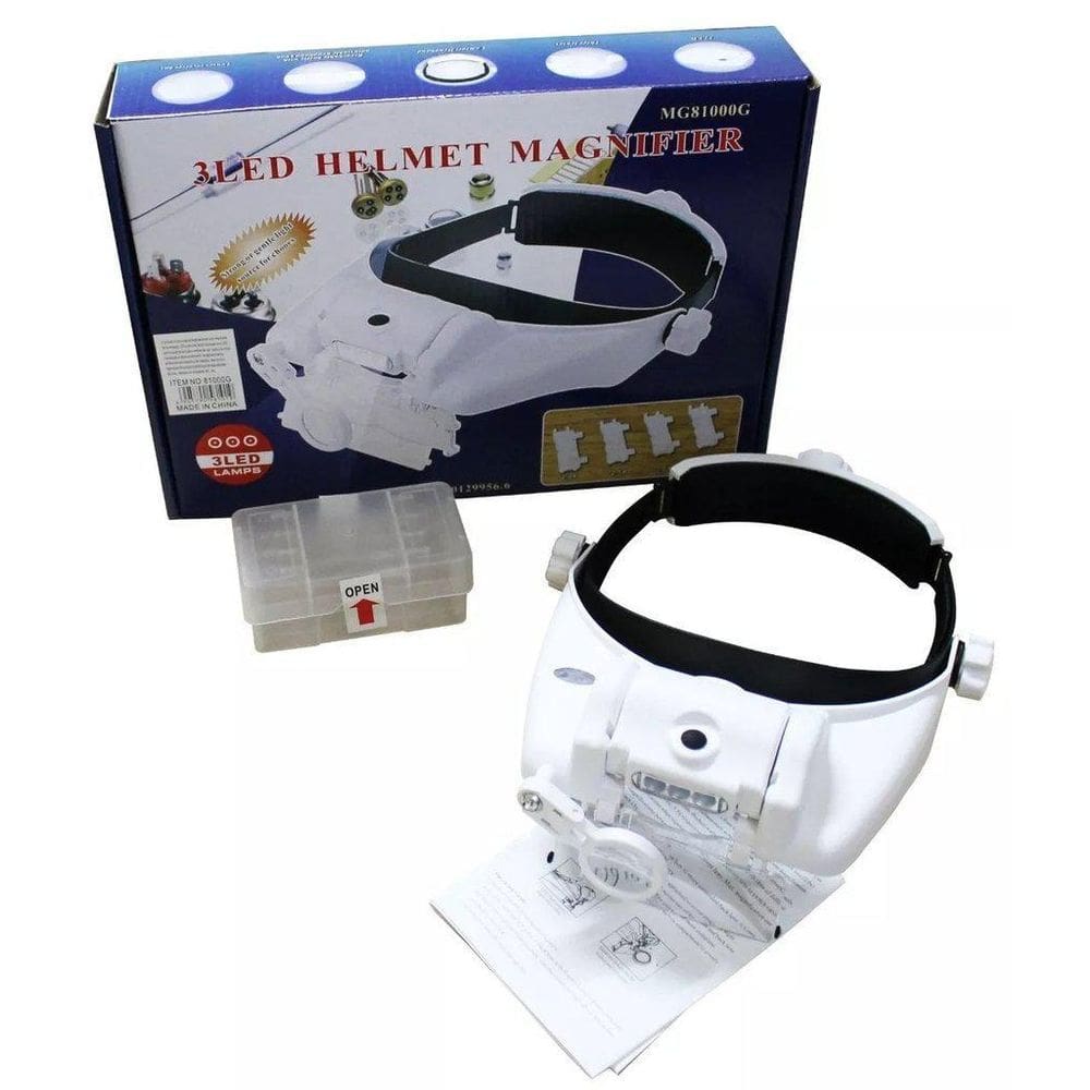 Lupa Mg81000G Vuemax Com Pala E 3 Leds 5 Lentes