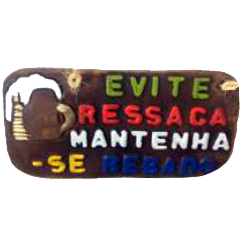 Placa de Churrasco Decorativa Mantenha-se Bêbado
