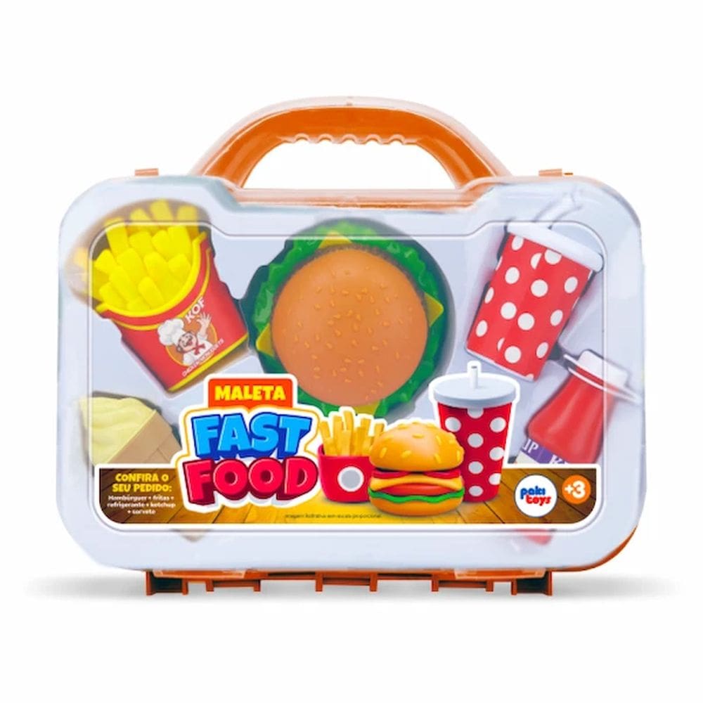 Brinquedo Infantil Maleta Fast Food - Paki Toys 1550
