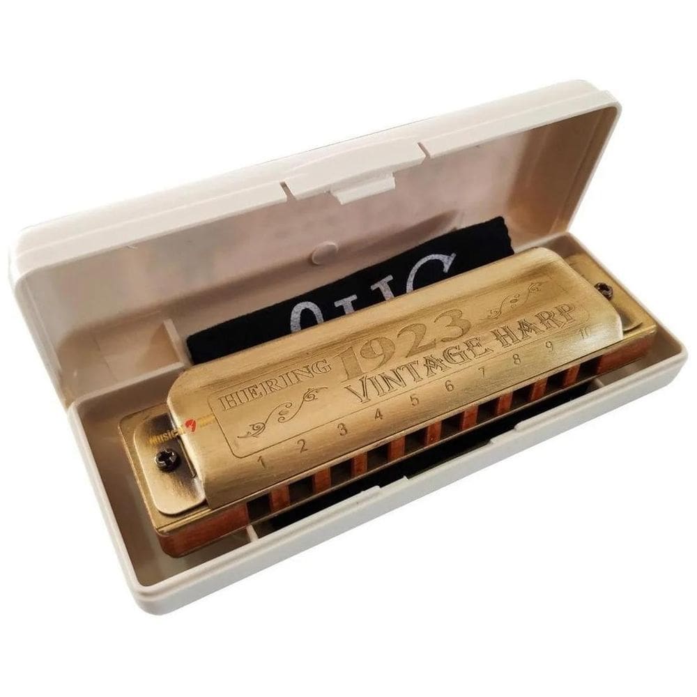 Gaita De Boca Hering Vintage Harp - Si Com Case