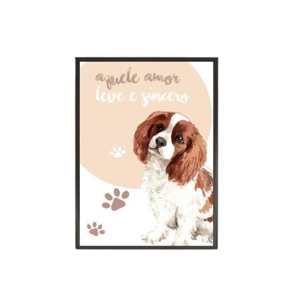 Quadro Decorativo Pet Amor Leve E Sincero 20X30Cm
