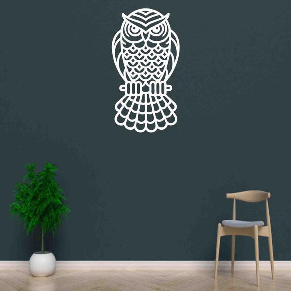 Quadro Decorativo Adorno Coruja 3Mm Vazado - Mdf