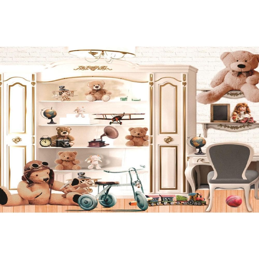 Fundo Fotográfico Em Tecido Ursinhos Pelúcia 2,20X1,50