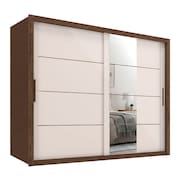 Guarda Roupas Casal com Espelho 2 Portas de Correr 6 Gavetas Modena