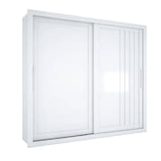 Guarda Roupas Casal Ripado 2 Portas de Correr 4 Gavetas Vitta