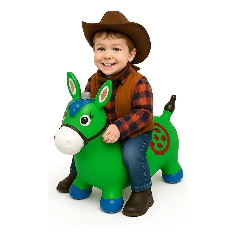 Cavalinho Inflável Musical Unicórnio - Pula Pula Di Cav Verd