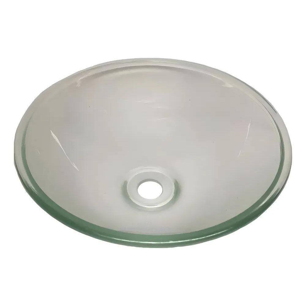 Cuba De Banheiro Vidro Transparente 29Cm Texturizada