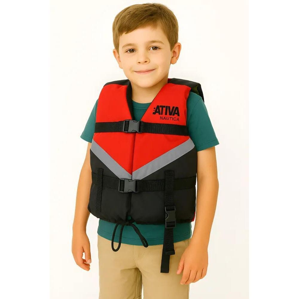 Colete Infantil Canoa 2.0: Segurança E La Vermelho 20Kg