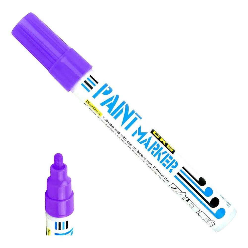 Caneta Permanente Cks: Metal, Vidro, Plástico E Violeta