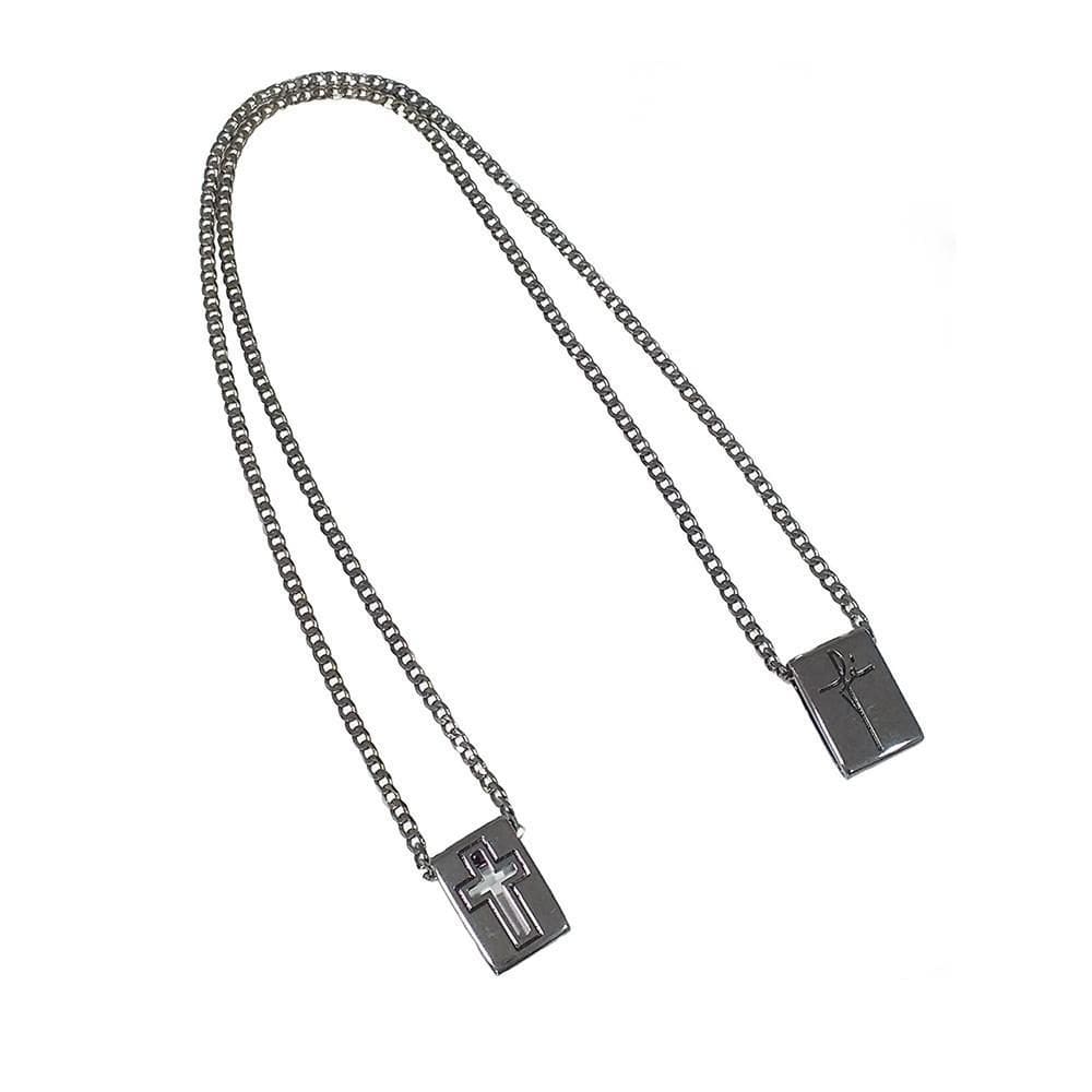 Colar Escapulário Masculino Armazem Rr Bijoux Fé E Cruz