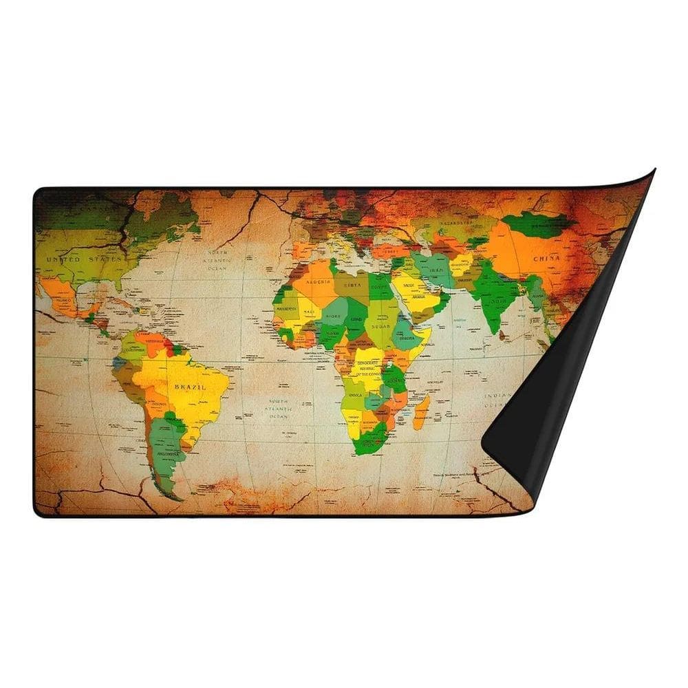 Mouse Pad Gamer 90X40Cm: Precisão Mapa Mundi 1965