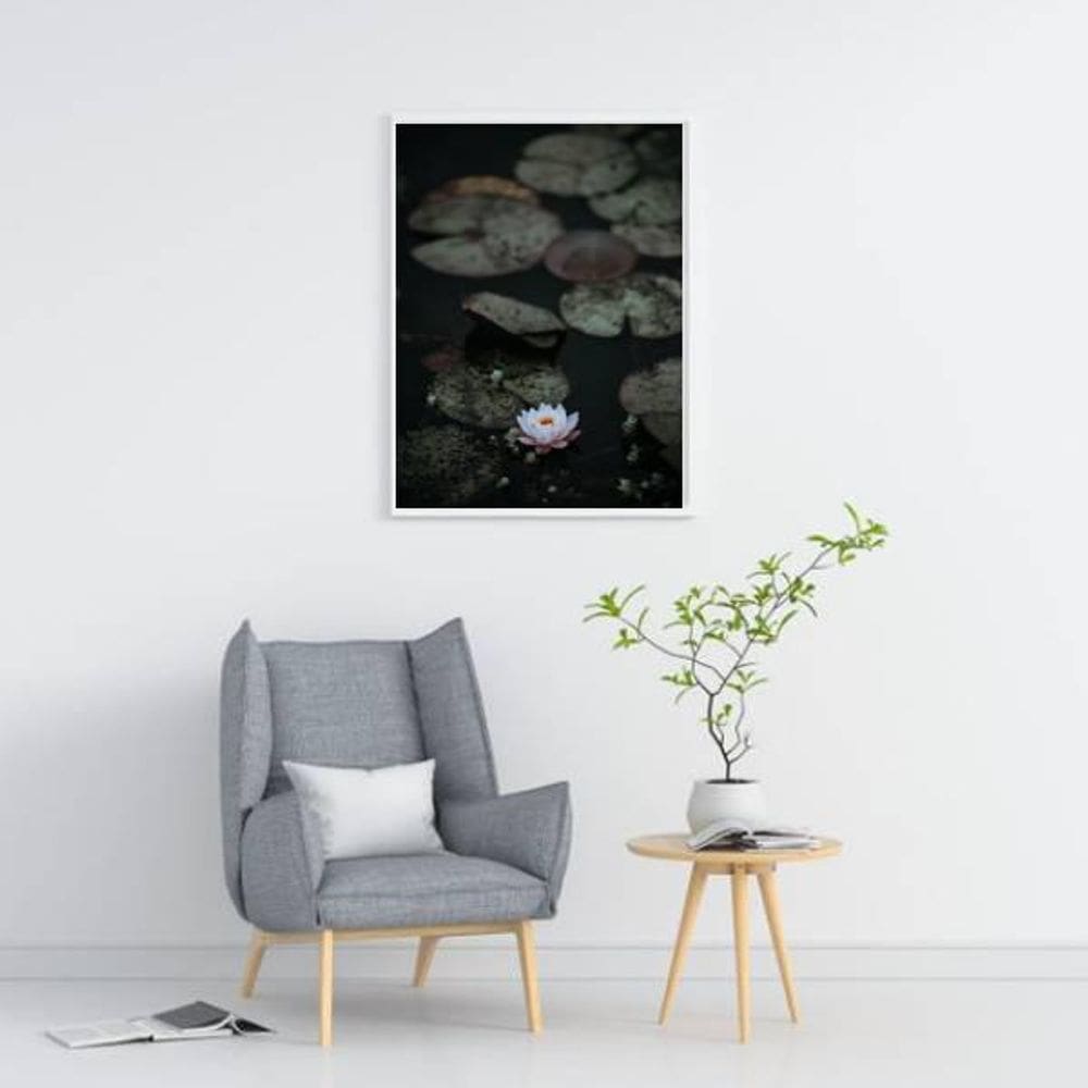 Quadro Decorativo Flor De Lotus 34x23cm