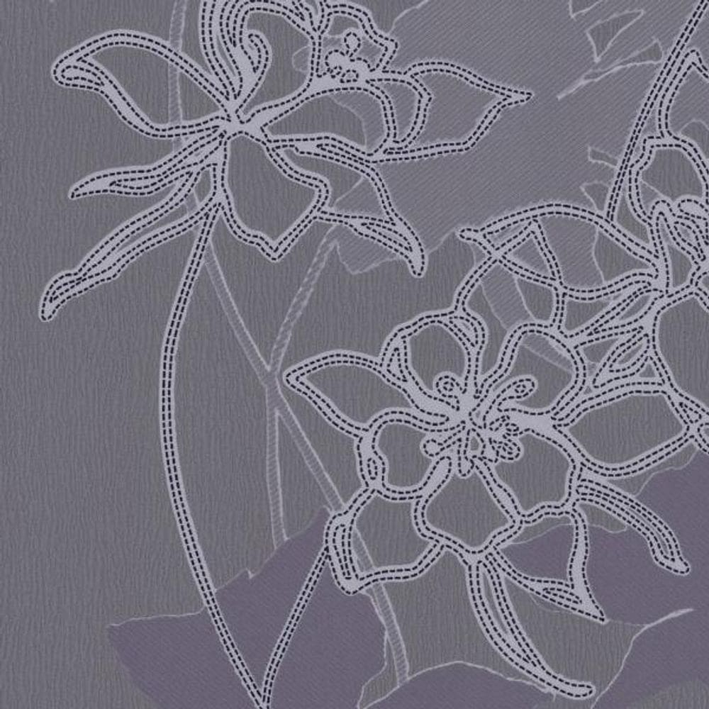 Papel De Parede K&G Papel De Floral Azul E Lilás