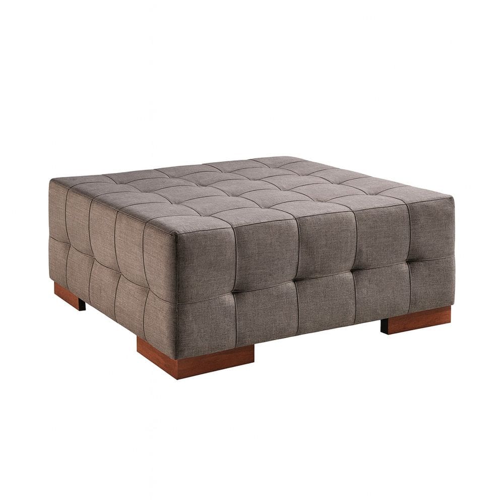 Puff para Sala de Estar Linho Karen Cinza