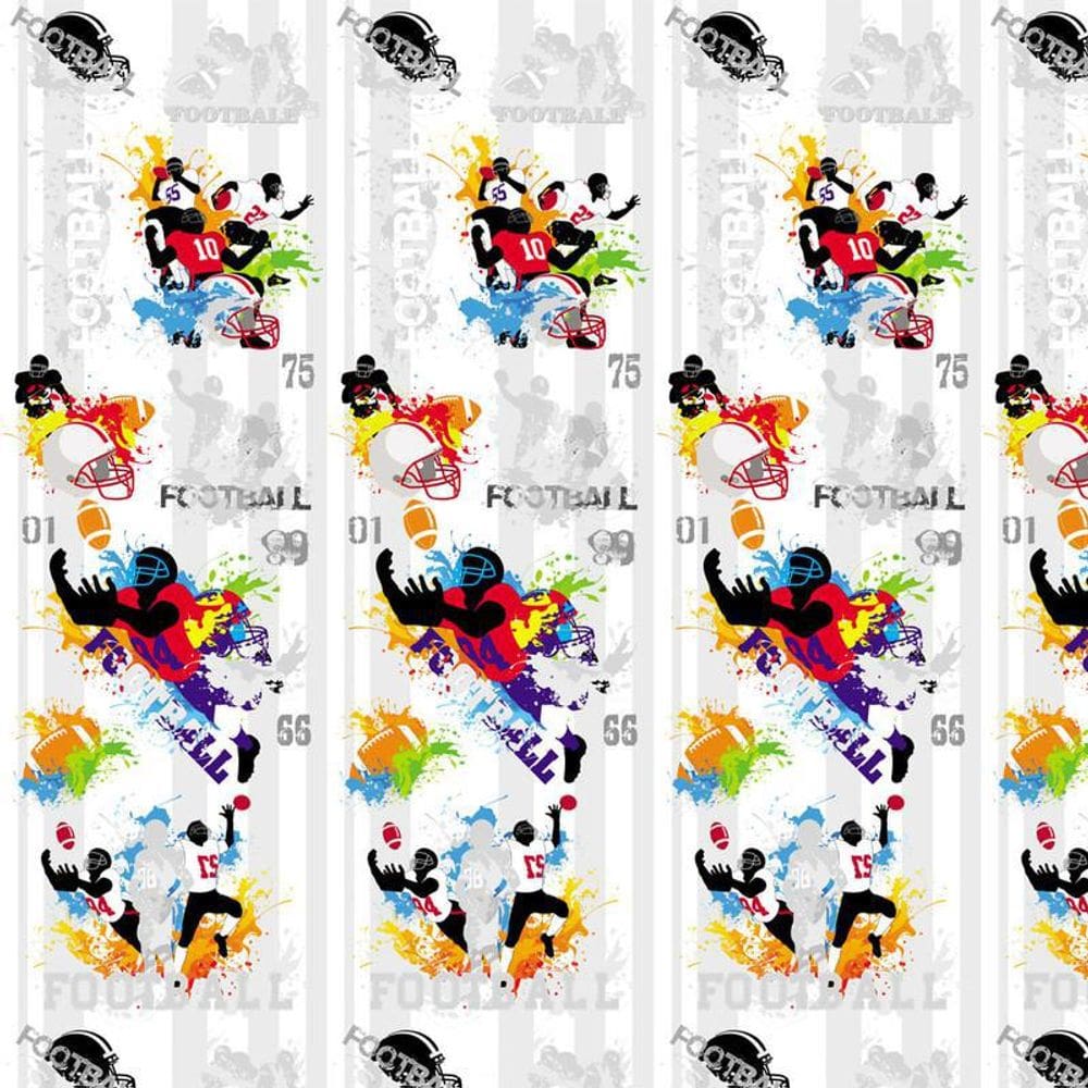 Papel De Parede Futebol Americano Listra Autocolante Quarto