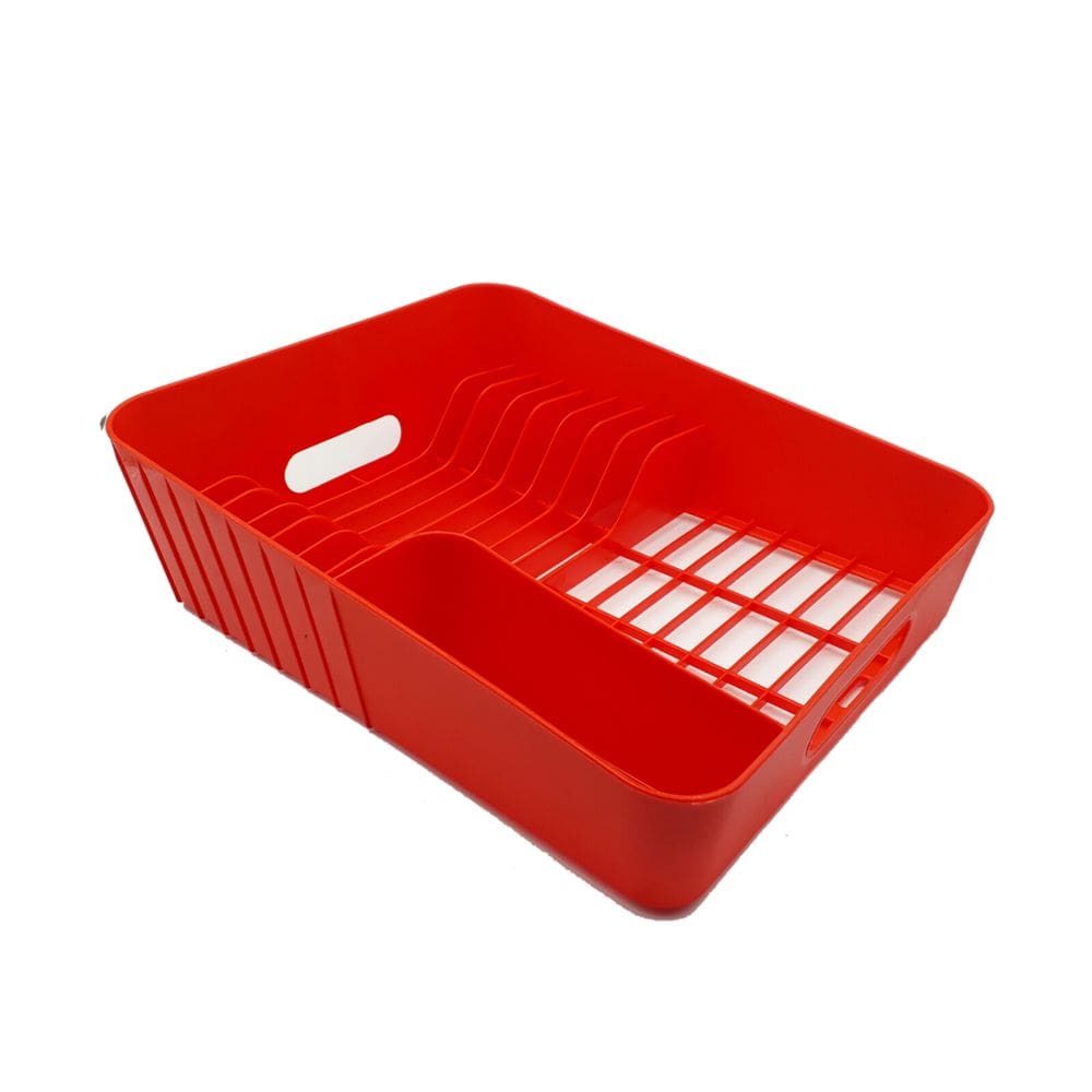 Escorredor De Louça Pratos Para Pia Cozinha Moderno Vermelho