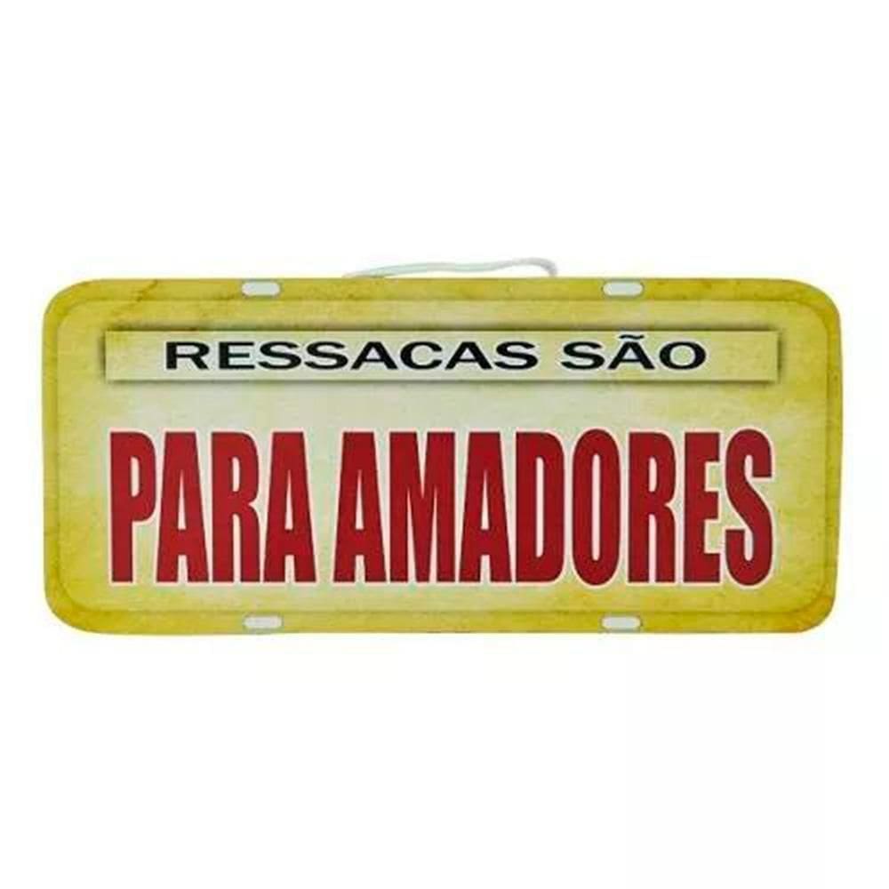 Placa De Carro Decorativa Madeira Ressacas São Para Amadores